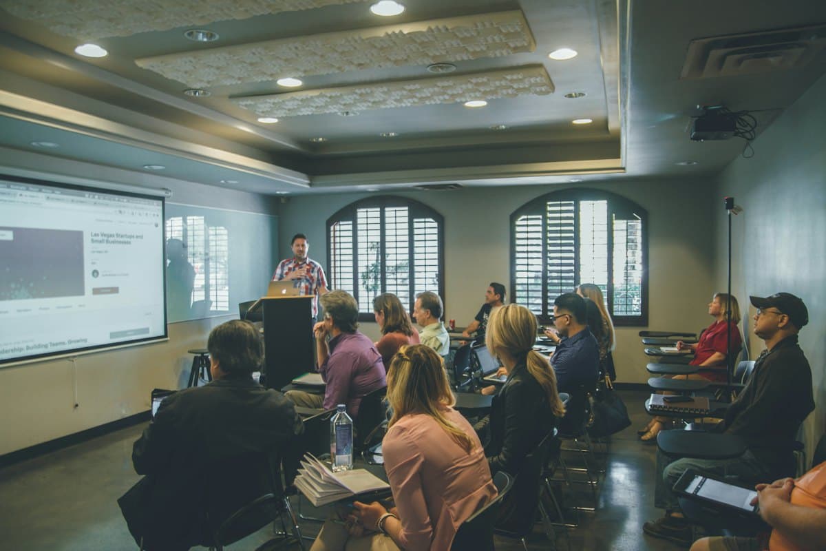 An instructor teaching a G-TEC class